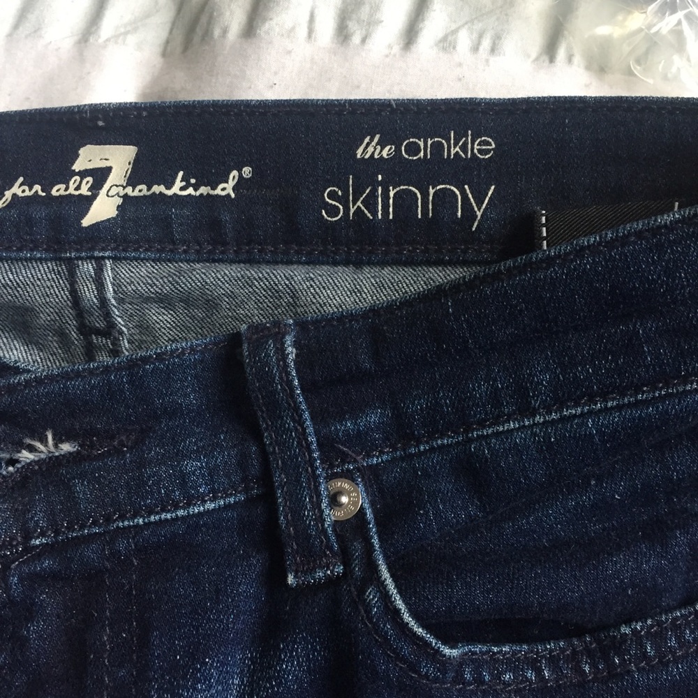7 jeans distressed size 28, ankle jeans skinny